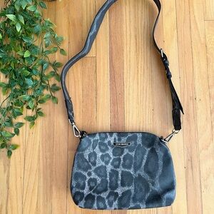 Steve Madden Black Leopard Print Crossbody Bag